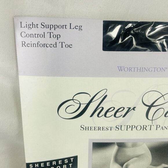 JCPenney Worthington Sheer Caress Pantyhose Long Navy Control Top Vintage - Picture 3 of 5